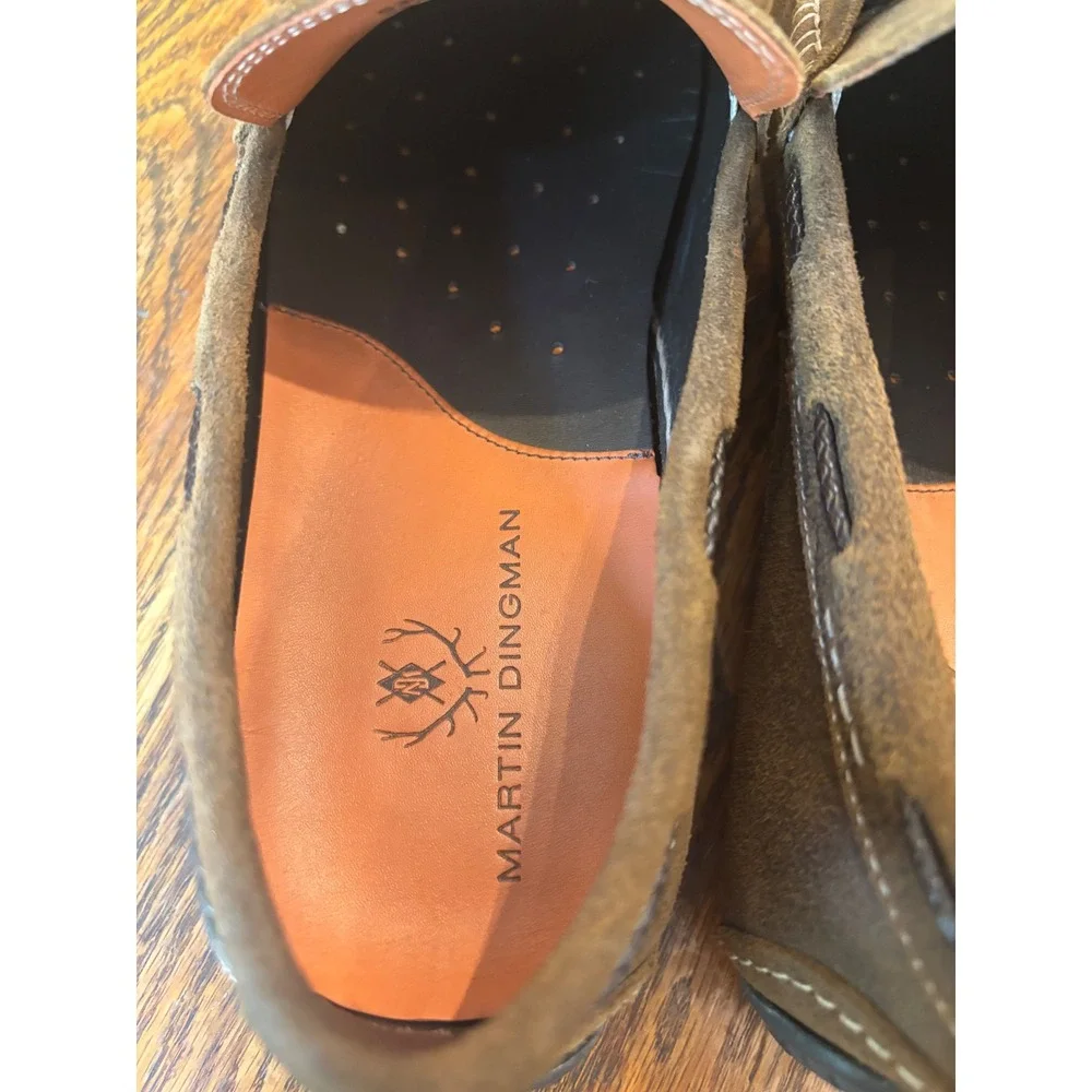Martin Dingman Mens Bill Brown Suede Driving Moc Loafers 11.5 530801M Brazil
